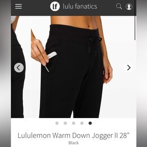 Lulu joggers 28 in - like new
